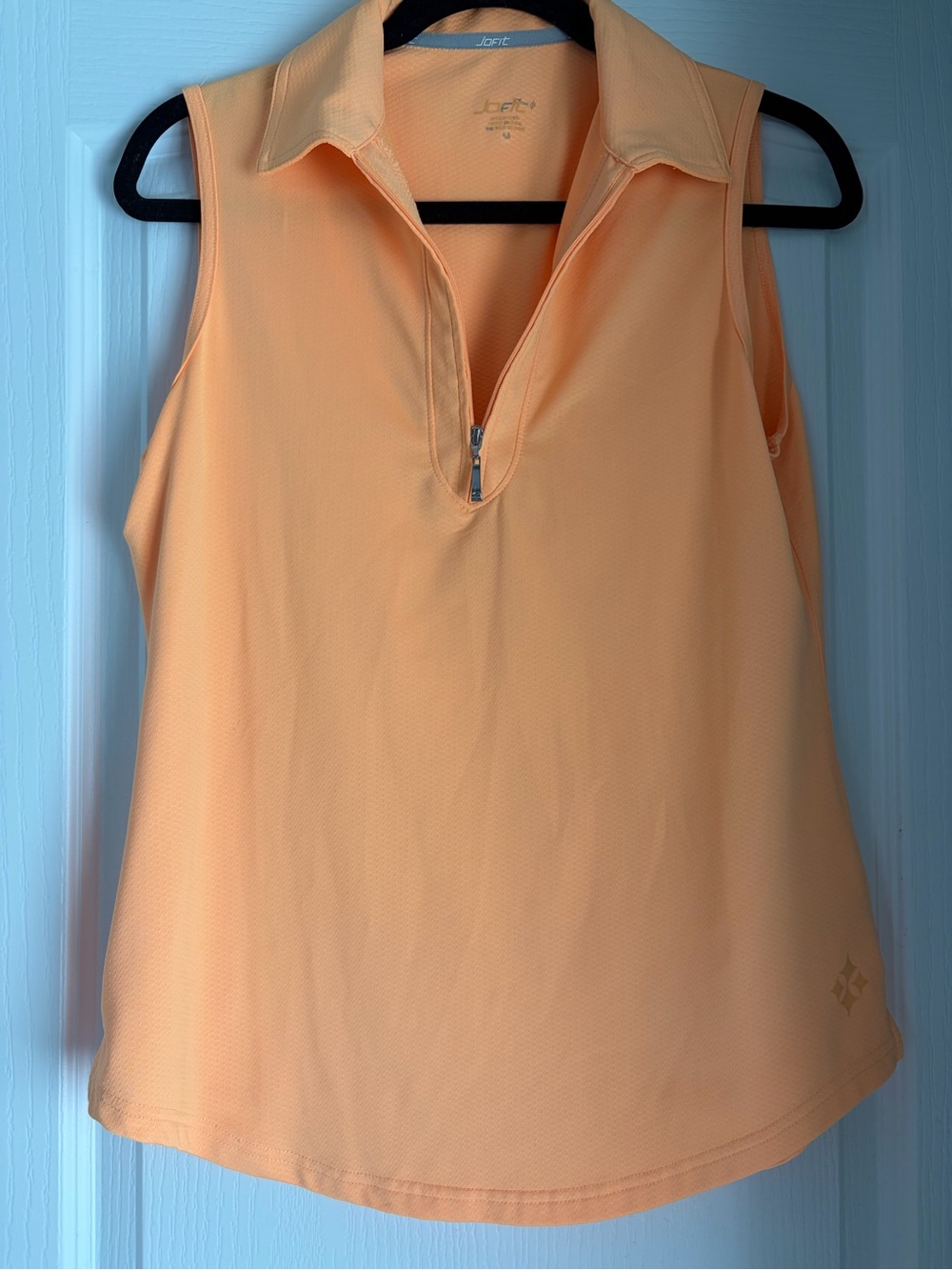 Jofit Peach Zip Polo Tank Top
